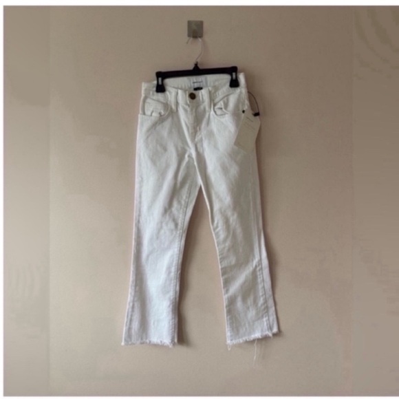 Current/Elliot The Kick Jean White Raw Hem NWT 23 - Picture 1 of 4